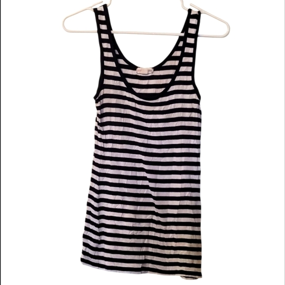 Zenana Outfitters Black and White Striped Tank Top Size Small - Picture 1 of 7